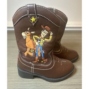Disney Pixar Toy Story  Woody & Bullseye Toddler Boots Size 6